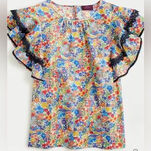 NWOT J.Crew Cotton poplin top in Liberty Margaret Annie floral print